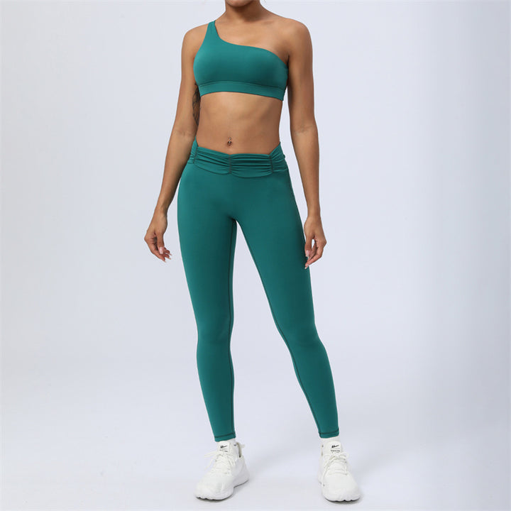 Ensemble de 2 pièces de Buddha Stones , haut dos nu, soutien-gorge, short, leggings, pantalon, tenue de fitness et de yoga - Vert - Ensemble 2 pièces (haut et pantalon) - US12，UK/AU16，EU44 (2XL) - image 4