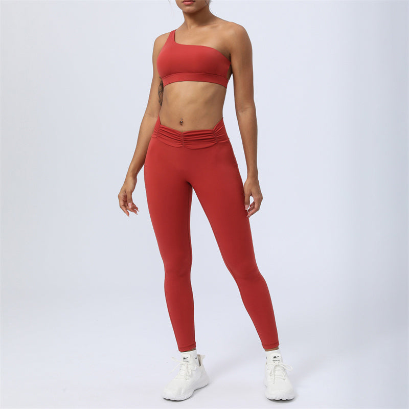 Ensemble de 2 pièces de Buddha Stones , haut dos nu, soutien-gorge, short, leggings, pantalon, tenue de fitness et de yoga - Rouge - 2 pièces (haut et pantalon) - US12，UK/AU16，EU44 (2XL) - image 11