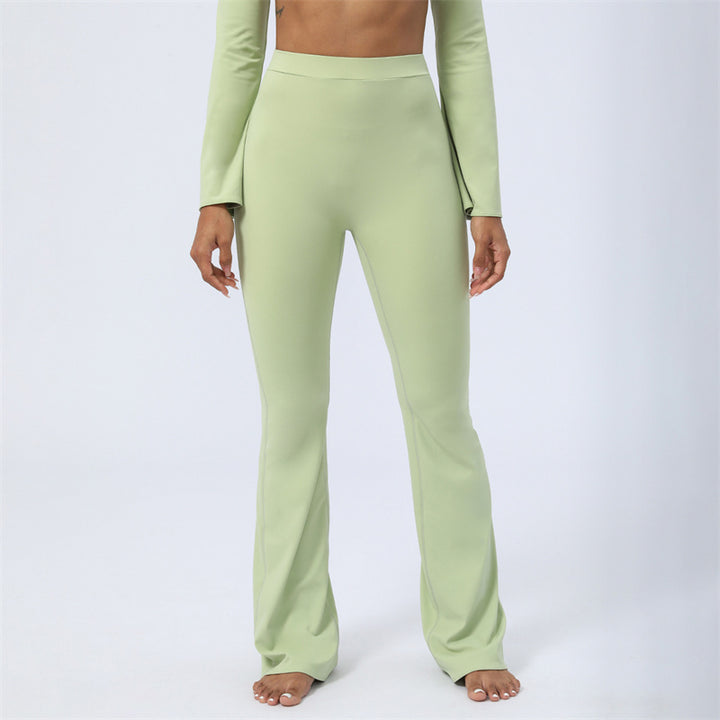 Buddha Stones Haut à manches longues et dos nu avec bretelles et soutien-gorge Pantalon évasé Tenue de fitness et de yoga - image 2