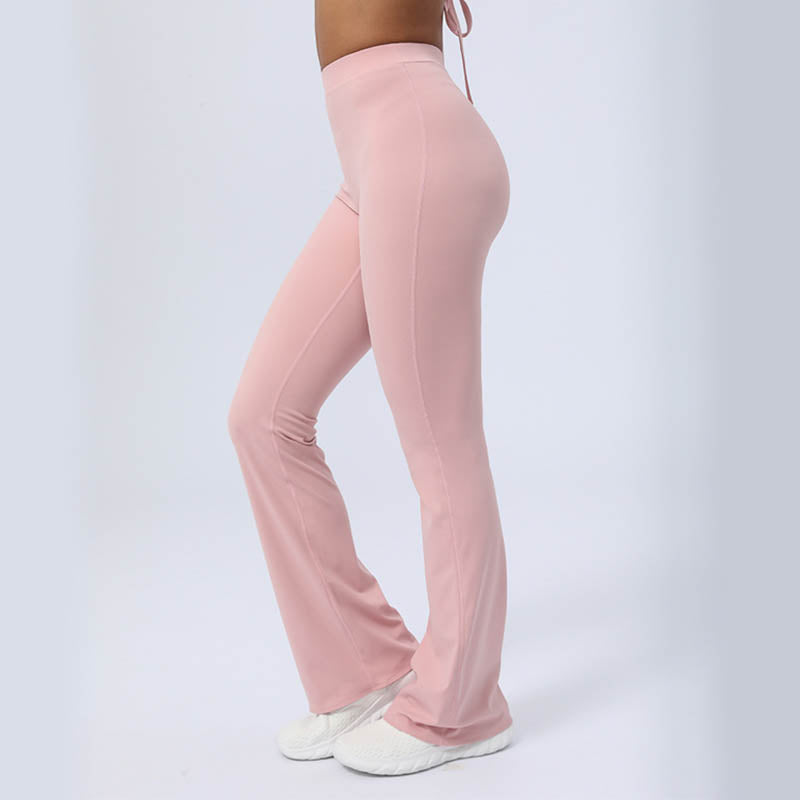 Buddha Stones Haut à manches longues et dos nu avec bretelles et soutien-gorge Pantalon évasé Tenue de fitness et de yoga - image 36