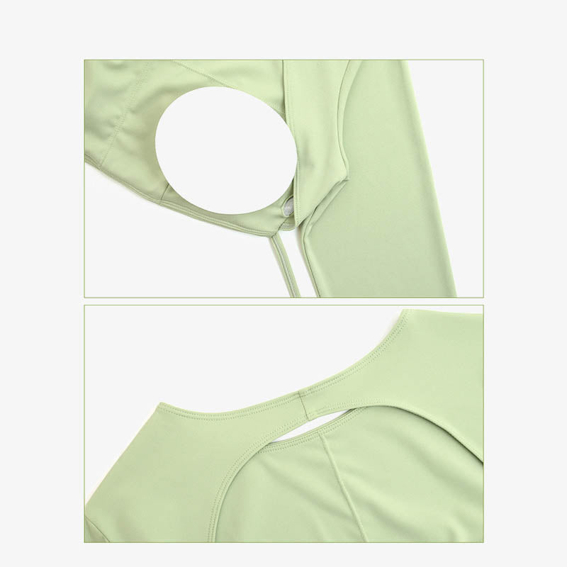 Buddha Stones Haut à manches longues et dos nu avec bretelles et soutien-gorge Pantalon évasé Tenue de fitness et de yoga - image 16