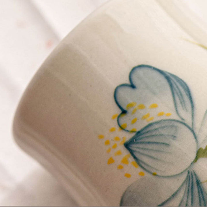 Tasse à thé en céramique peinte à la main avec des Buddha Stones et des fleurs de lotus Tasse à thé Kung Fu