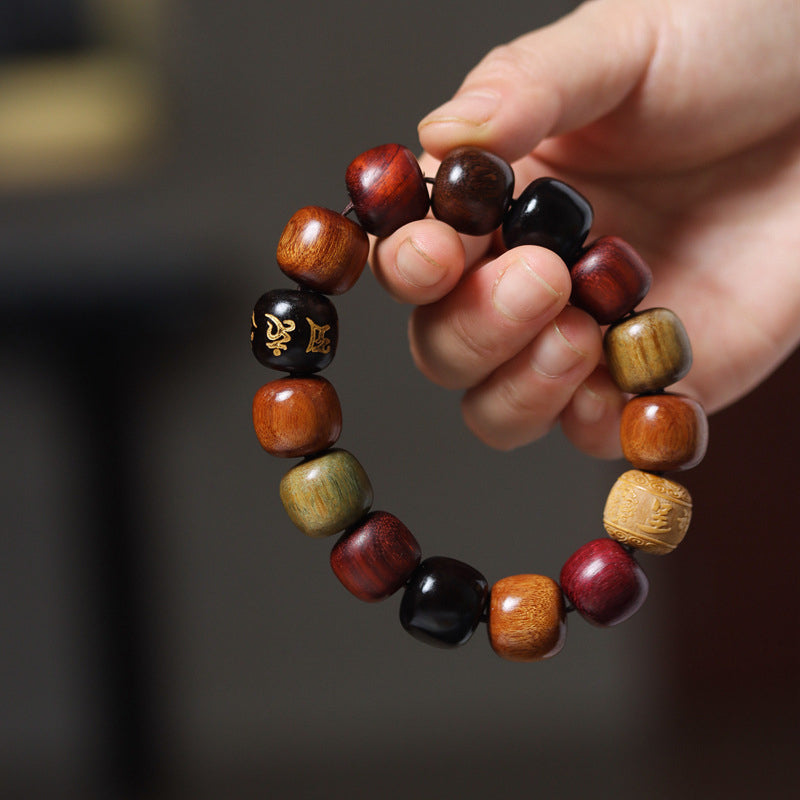 Buddha Stones Tibet Divers Bois Bracelet de Pureté Om Mani Padme Hum