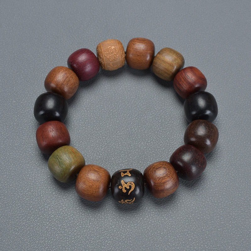 Buddha Stones Tibet Divers Bois Bracelet de Pureté Om Mani Padme Hum
