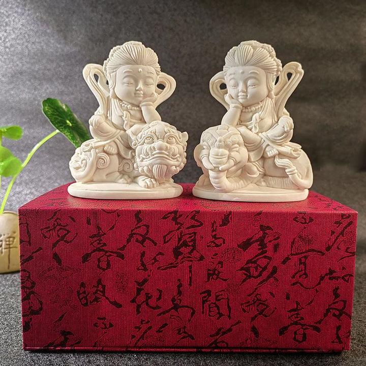 Buddha Stones, Mini fruits ivoire, Tathagata, bouddha Lotus Kwan Yin Avalokitesvara Manjusri Samantabhadra, décoration de bureau de sérénité - image 24