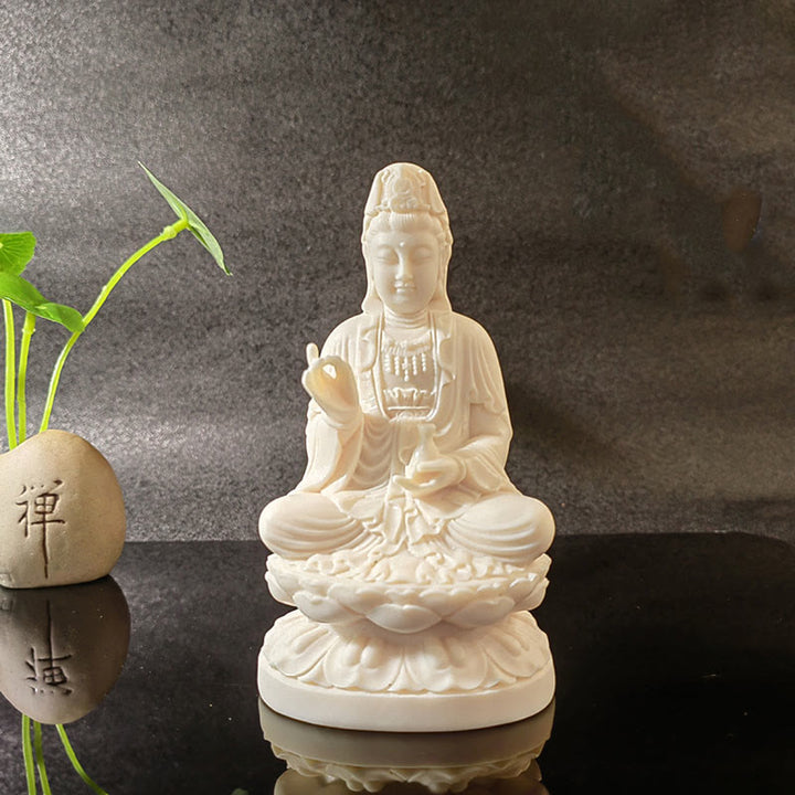 Buddha Stones, Mini fruits ivoire, Tathagata, bouddha Lotus Kwan Yin Avalokitesvara Manjusri Samantabhadra, décoration de bureau de sérénité - image 14