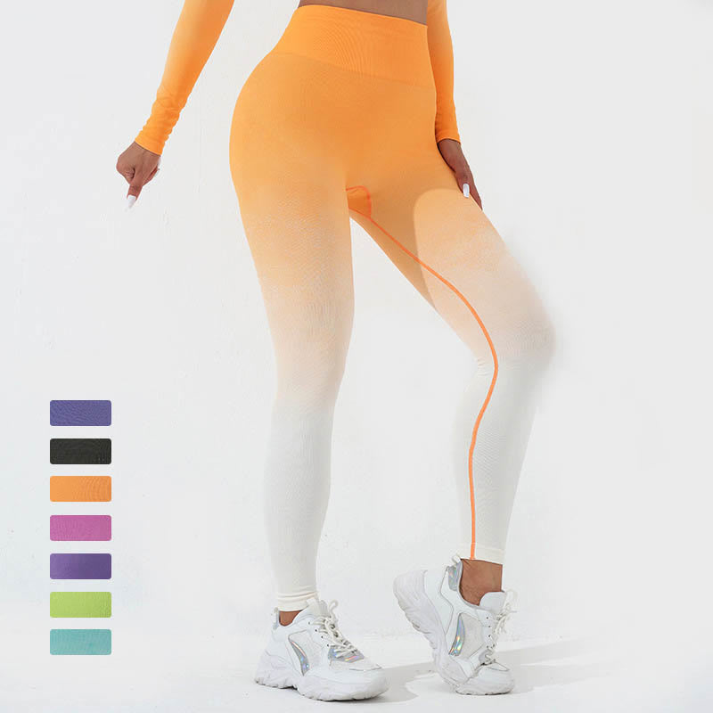 Haut court à manches longues avec dégradé de Buddha Stones -shirt, soutien-gorge, leggings, pantalon, tenue de fitness et de yoga - image 24