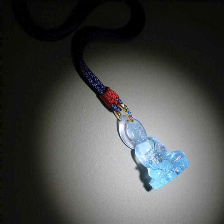 Collier pendentif amulette de sérénité en cristal Liuli Bouddha de médecine Bouddha bleu Tathagata Buddha Stones - image 4