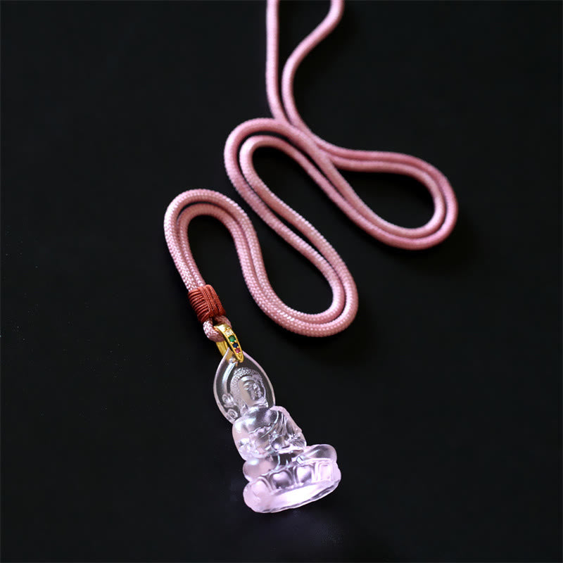 Collier pendentif amulette de sérénité en cristal Liuli Bouddha de médecine Bouddha bleu Tathagata Buddha Stones - image 21