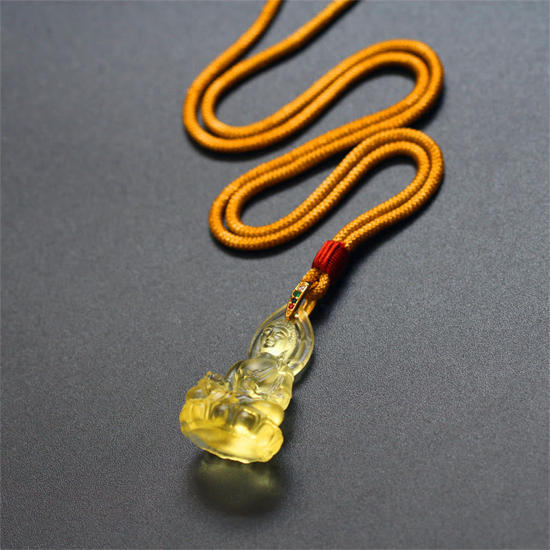 Collier pendentif amulette de sérénité en cristal Liuli Bouddha de médecine Bouddha bleu Tathagata Buddha Stones - image 25