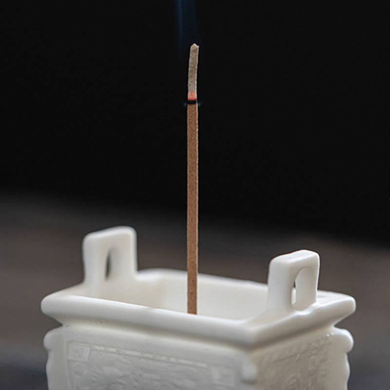 Buddha Stones' encens en céramique à motif de dragon prospère et à doubles oreilles de lion