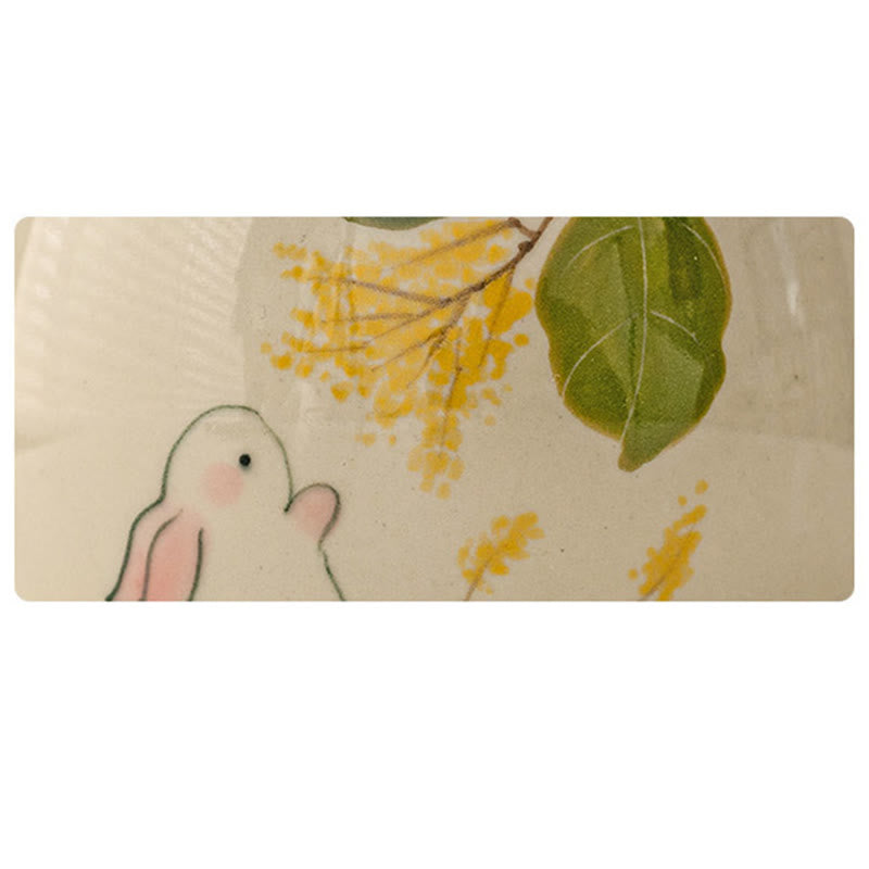 Tasse à thé en céramique peinte à la main en forme de lapin Osmanthus de petite taille avec Buddha Stones Tasse à thé Kung Fu 40 ml