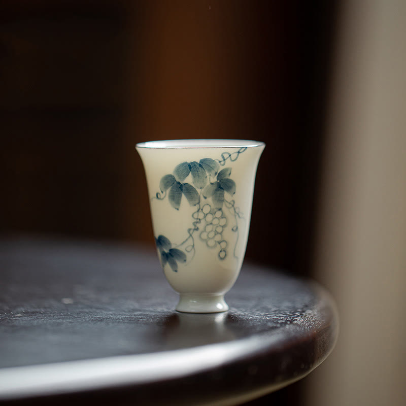 Petite tasse à thé en céramique peinte à la main avec des Buddha Stones, tasse à thé Kung Fu 30 ml