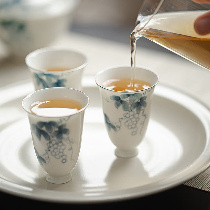 Petite tasse à thé en céramique peinte à la main avec des Buddha Stones, tasse à thé Kung Fu 30 ml