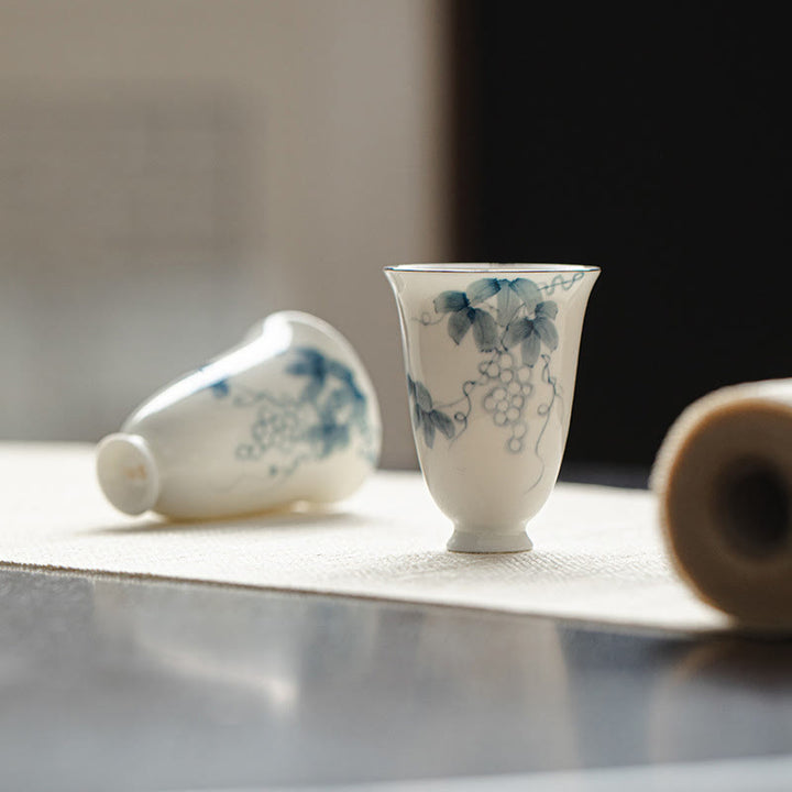 Petite tasse à thé en céramique peinte à la main avec des Buddha Stones, tasse à thé Kung Fu 30 ml