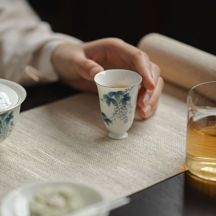 Petite tasse à thé en céramique peinte à la main avec des Buddha Stones, tasse à thé Kung Fu 30 ml