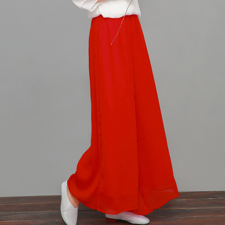 Robe mi-longue à motif simple Buddha Stones , pantalon à jambe large, vêtements de méditation, de pratique spirituelle zen, de yoga et de danse - Rouge - Pantalon large (pantalon uniquement) - US8-10，UK/AU12-14，EU40-42 (2XL) - image 15