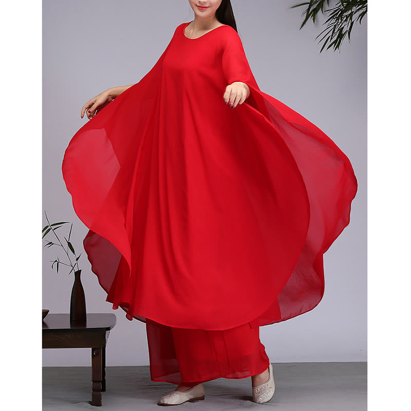 Robe mi-longue à motif simple Buddha Stones , pantalon à jambe large, vêtements de méditation, de pratique spirituelle zen, de yoga et de danse - image 13