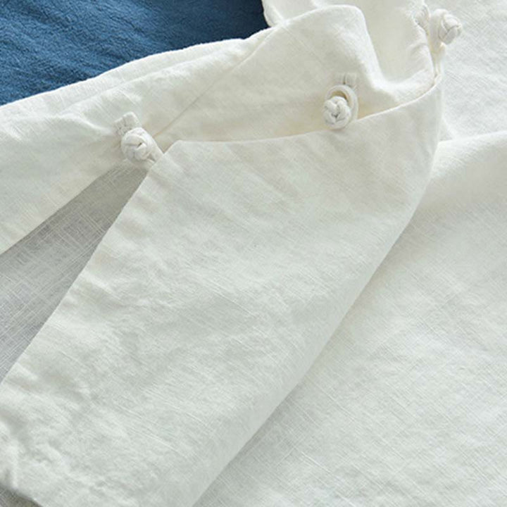 Chemisier en lin ramie avec Buddha Stones pour femme, haut de chemise, vêtements de style Hanfu chinois - image 21