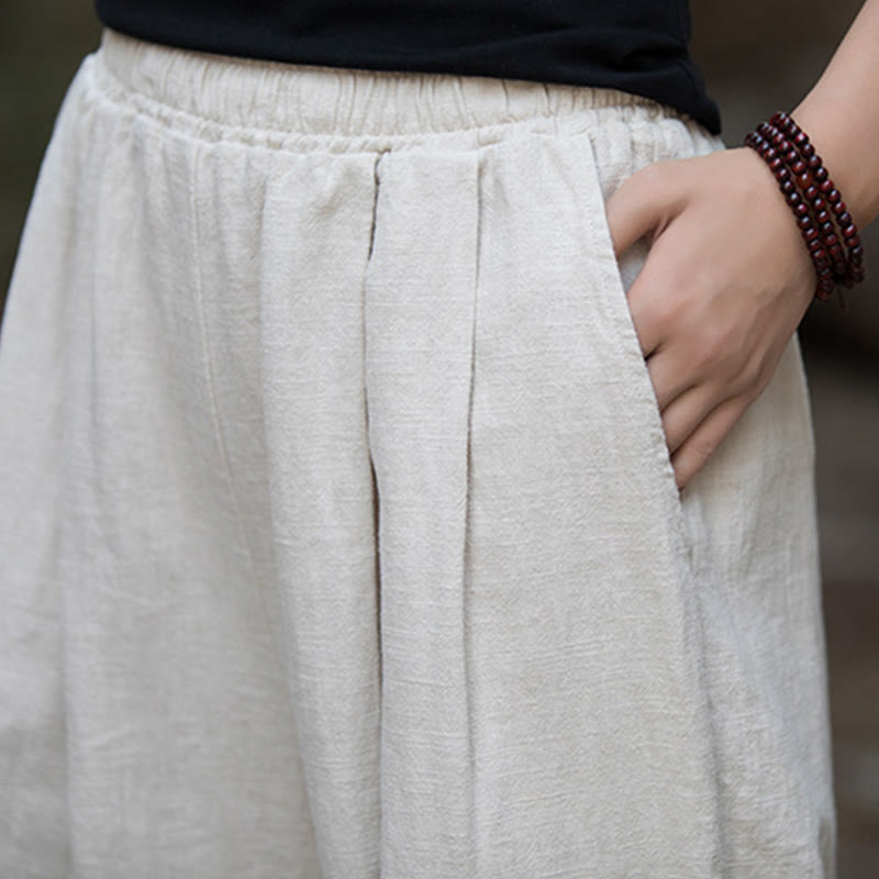 Pantalon large rétro Buddha Stones Pantalon de yoga décontracté pour femme avec poches - image 13