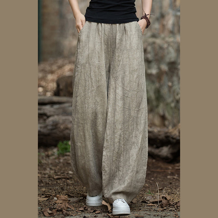 Pantalon sarouel rétro tie-dye Buddha Stones pour femme, pantalon de yoga décontracté avec poches