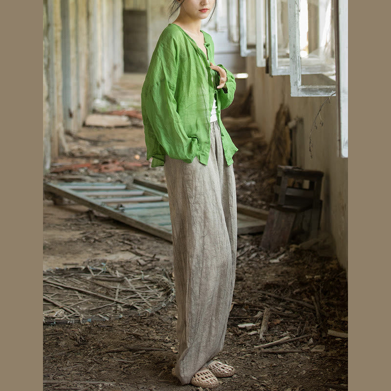 Pantalon sarouel rétro tie-dye Buddha Stones pour femme, pantalon de yoga décontracté avec poches