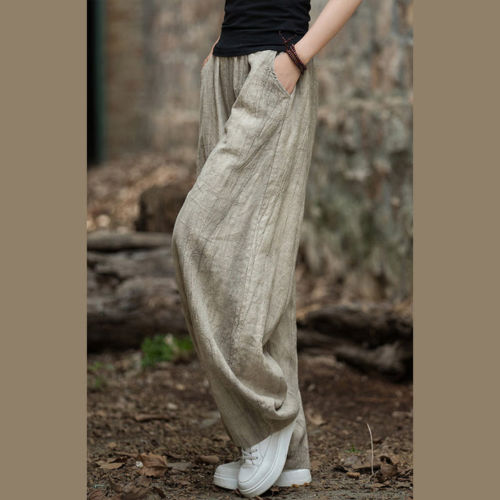 Pantalon sarouel rétro tie-dye Buddha Stones pour femme, pantalon de yoga décontracté avec poches