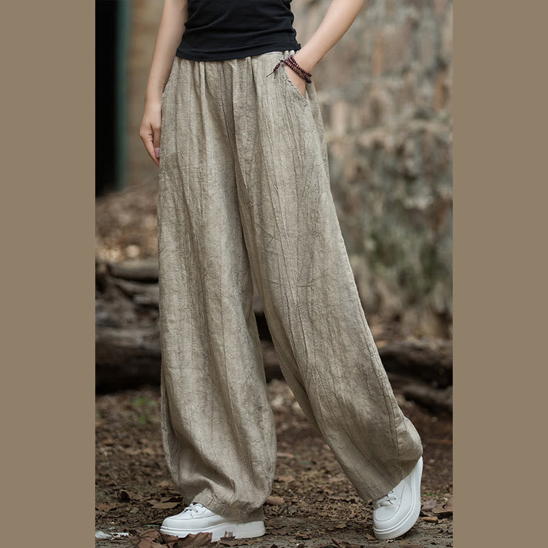 Pantalon sarouel rétro tie-dye Buddha Stones pour femme, pantalon de yoga décontracté avec poches