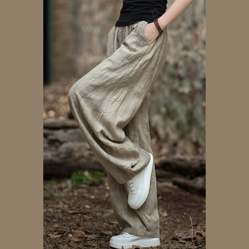Pantalon sarouel rétro tie-dye Buddha Stones pour femme, pantalon de yoga décontracté avec poches