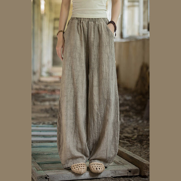 Pantalon sarouel rétro tie-dye Buddha Stones pour femme, pantalon de yoga décontracté avec poches