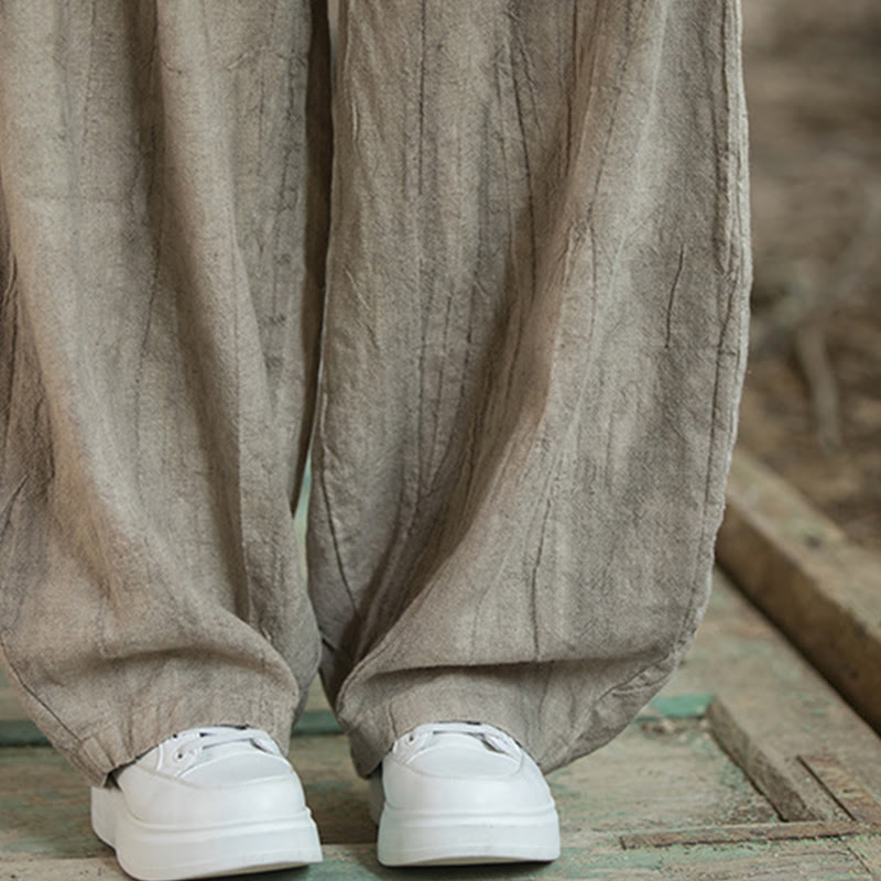 Pantalon sarouel rétro tie-dye Buddha Stones pour femme, pantalon de yoga décontracté avec poches