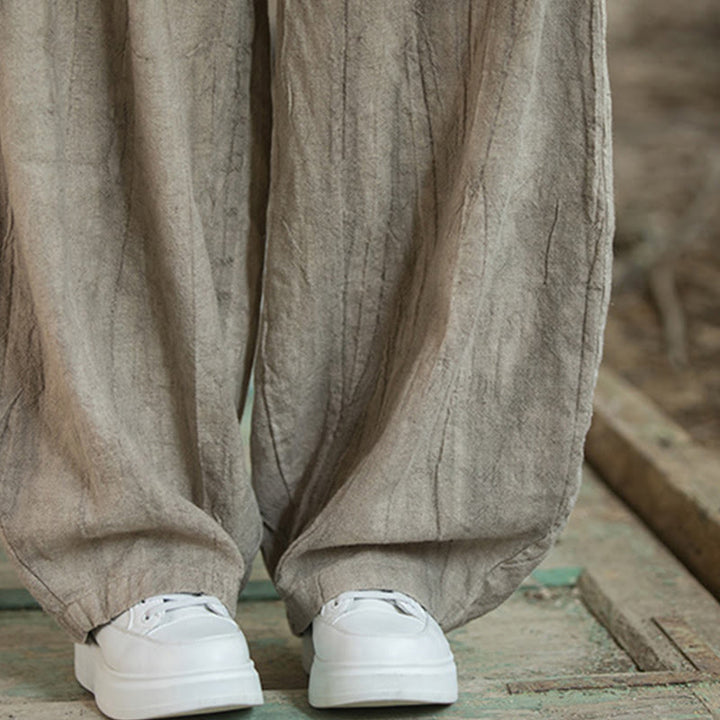 Pantalon sarouel rétro tie-dye Buddha Stones pour femme, pantalon de yoga décontracté avec poches