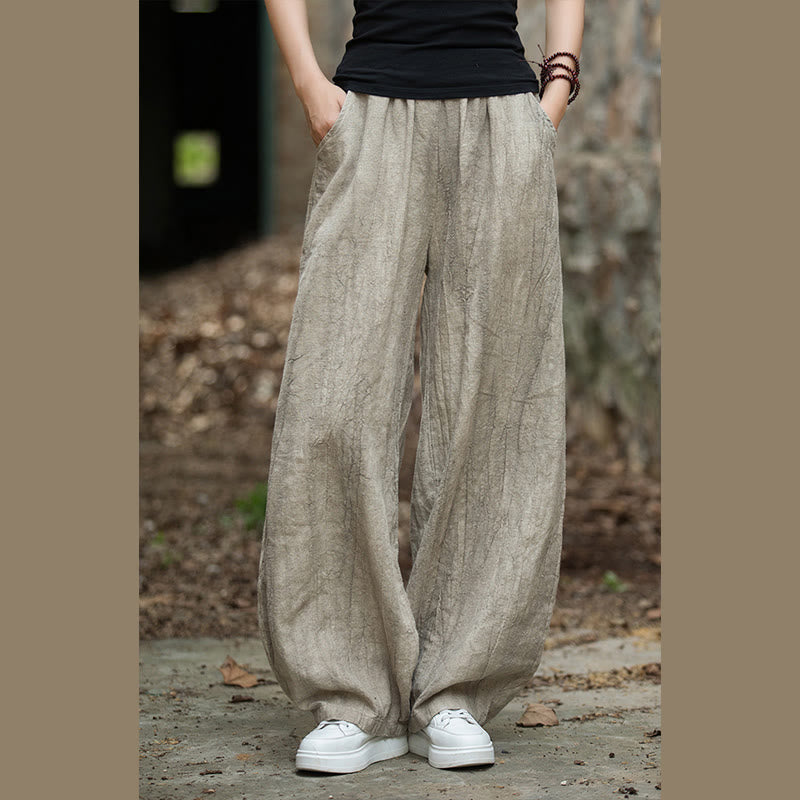 Pantalon sarouel rétro tie-dye Buddha Stones pour femme, pantalon de yoga décontracté avec poches