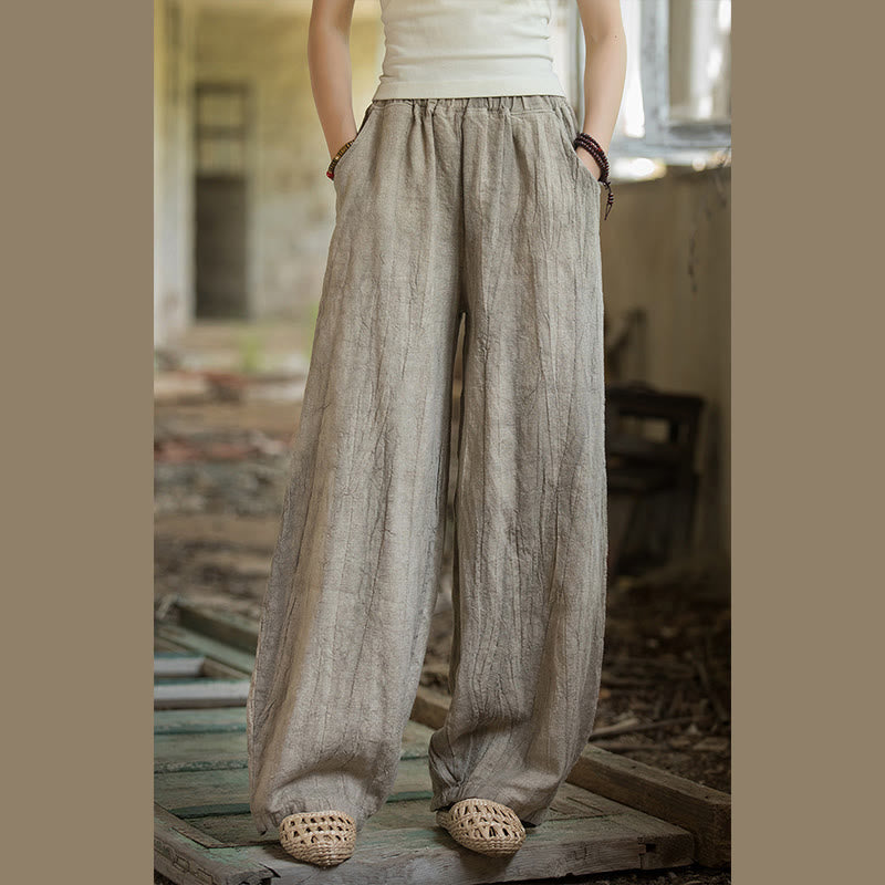 Pantalon sarouel rétro tie-dye Buddha Stones pour femme, pantalon de yoga décontracté avec poches
