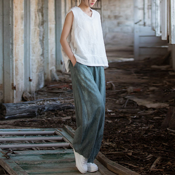 Pantalon sarouel rétro tie-dye Buddha Stones pour femme, pantalon de yoga décontracté avec poches - image 29