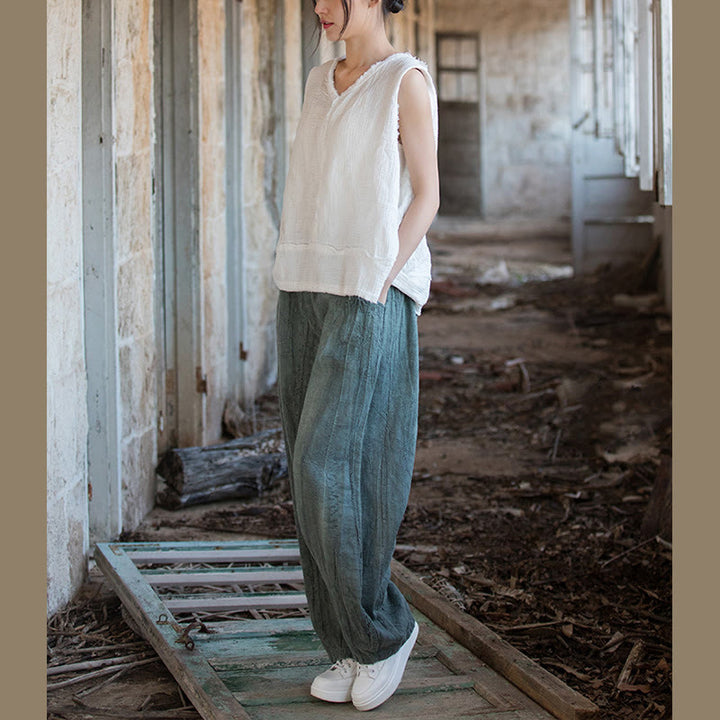 Pantalon sarouel rétro tie-dye Buddha Stones pour femme, pantalon de yoga décontracté avec poches