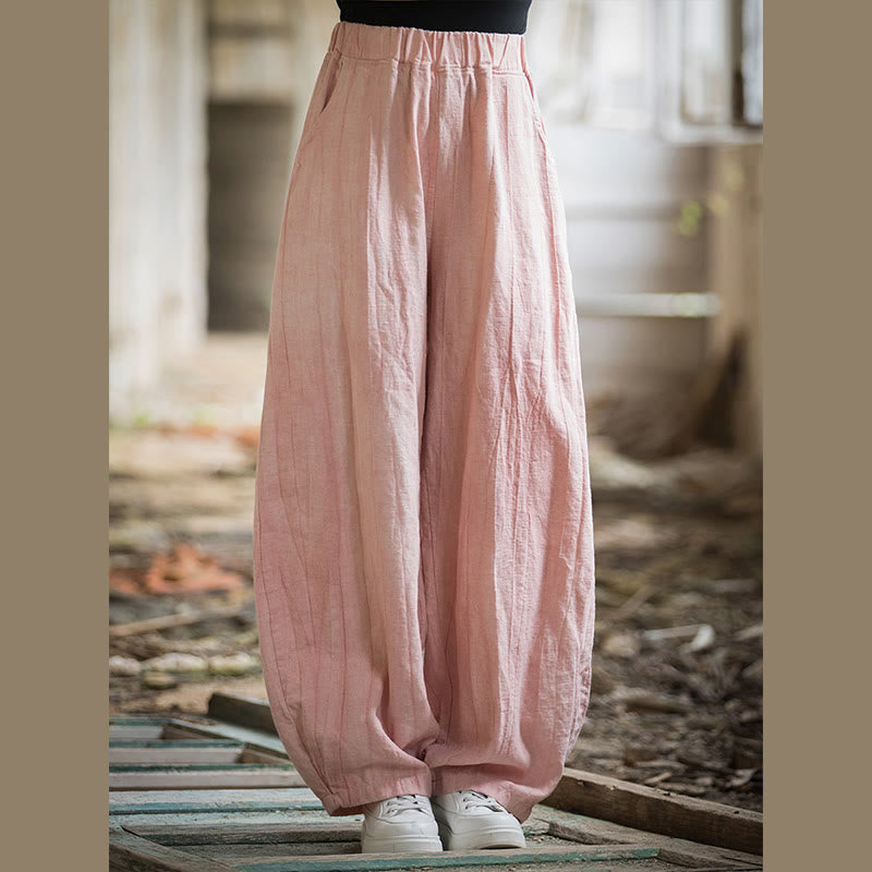 Pantalon sarouel rétro tie-dye Buddha Stones pour femme, pantalon de yoga décontracté avec poches