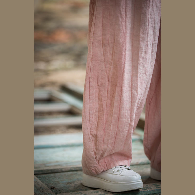 Pantalon sarouel rétro tie-dye Buddha Stones pour femme, pantalon de yoga décontracté avec poches