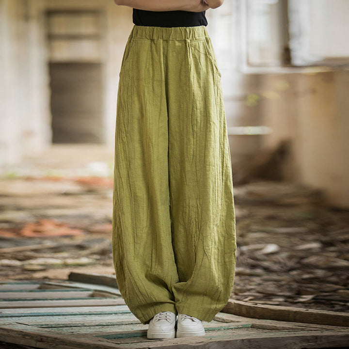 Pantalon sarouel rétro tie-dye Buddha Stones pour femme, pantalon de yoga décontracté avec poches