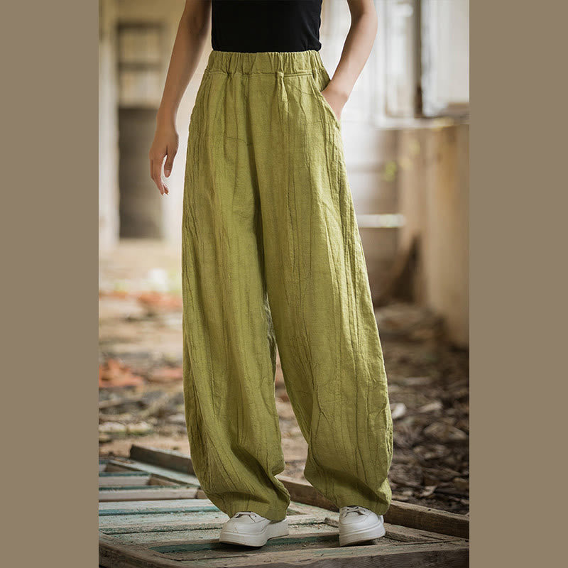 Pantalon sarouel rétro tie-dye Buddha Stones pour femme, pantalon de yoga décontracté avec poches