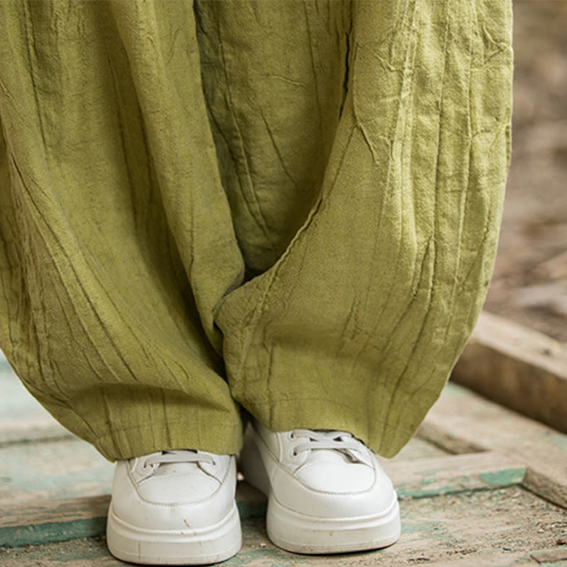 Pantalon sarouel rétro tie-dye Buddha Stones pour femme, pantalon de yoga décontracté avec poches
