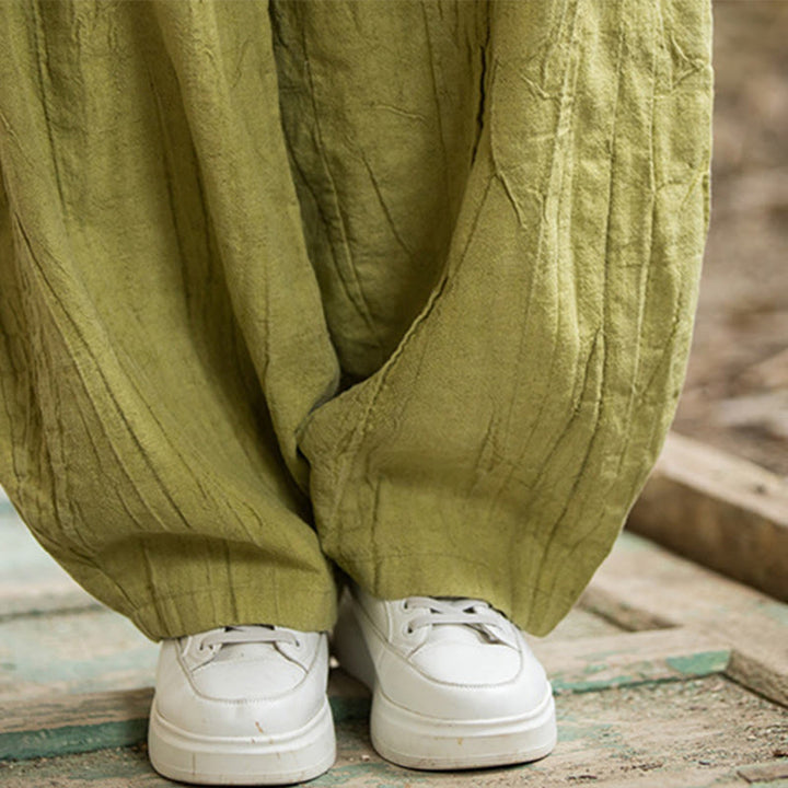 Pantalon sarouel rétro tie-dye Buddha Stones pour femme, pantalon de yoga décontracté avec poches