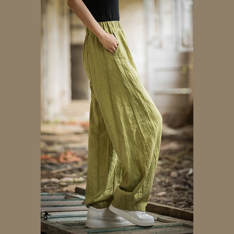 Pantalon sarouel rétro tie-dye Buddha Stones pour femme, pantalon de yoga décontracté avec poches