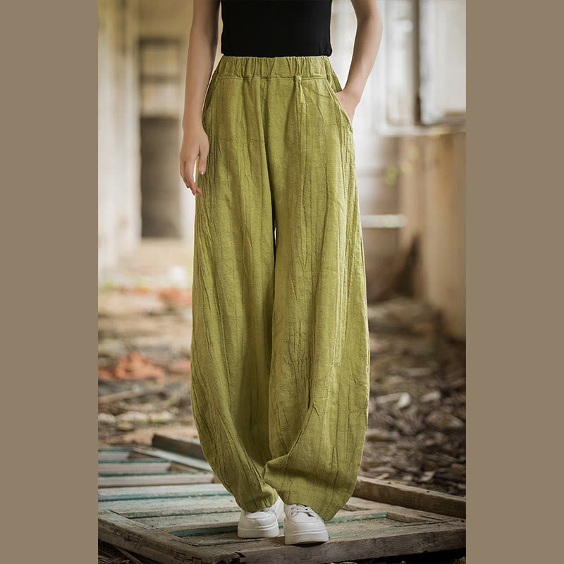 Pantalon sarouel rétro tie-dye Buddha Stones pour femme, pantalon de yoga décontracté avec poches