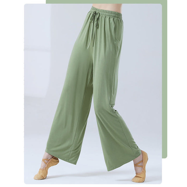 Pantalon ample à jambes larges avec cordon de serrage en modal Buddha Stones pour le yoga et la danse - image 1