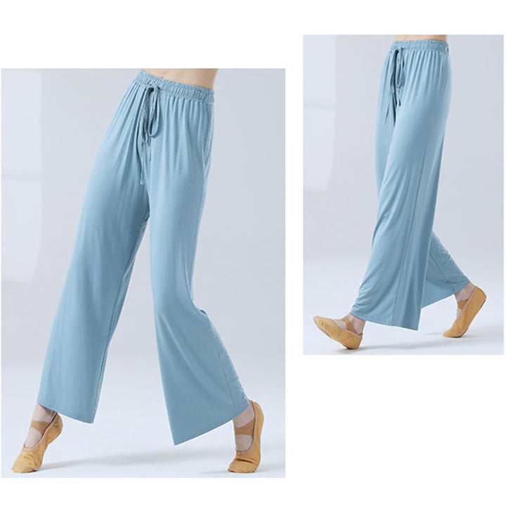 Pantalon ample à jambes larges avec cordon de serrage en modal Buddha Stones pour le yoga et la danse - image 7