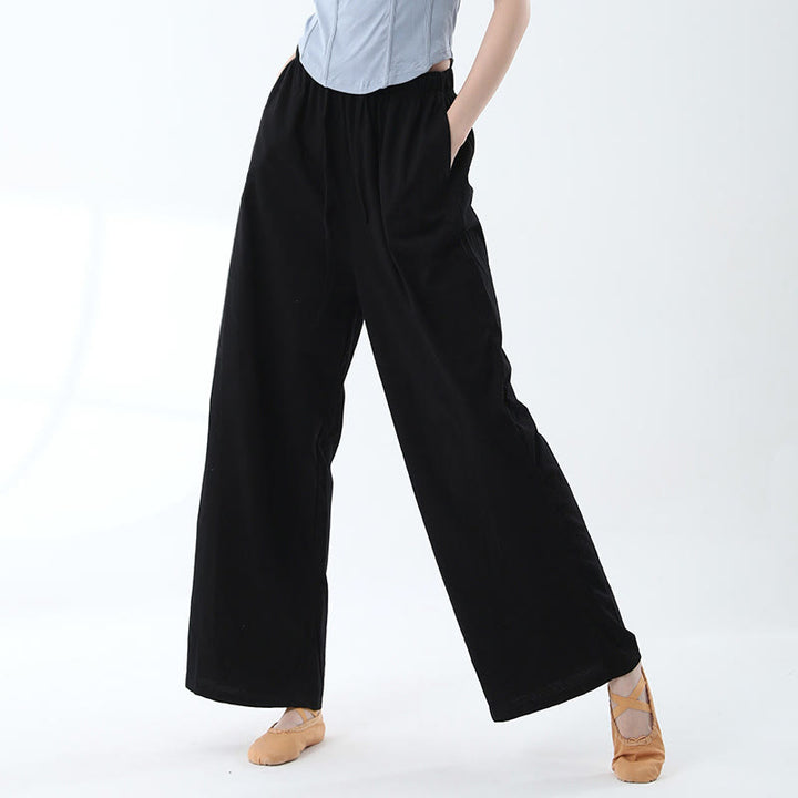 Pantalon ample en Buddha Stones avec cordon de serrage et poches pour yoga et danse