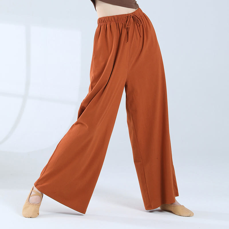 Pantalon ample en Buddha Stones avec cordon de serrage et poches pour yoga et danse - Rouge - US6，UK/AU10，EU38 (XL) - image 31