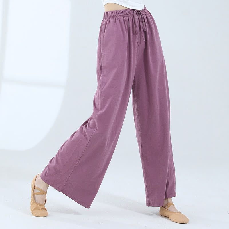 Pantalon ample en Buddha Stones avec cordon de serrage et poches pour yoga et danse - Violet - US6，UK/AU10，EU38 (XL) - image 28
