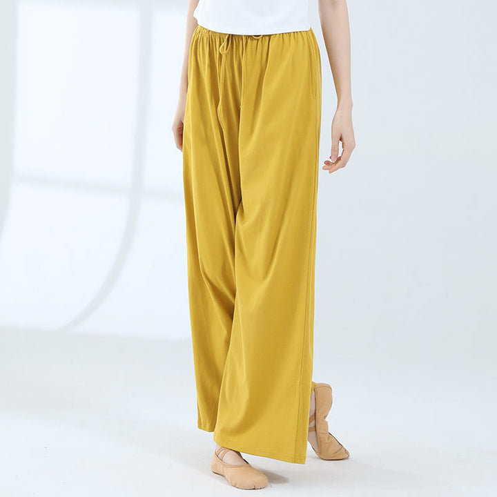 Pantalon ample en Buddha Stones avec cordon de serrage et poches pour yoga et danse
